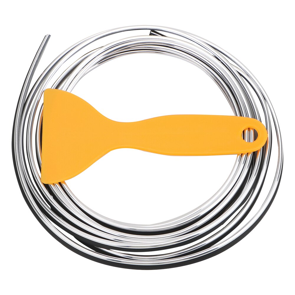 YOSOLO 3 Meters Trim Line Protection Strip DIY Interior Mouldings Decoration Edge Sticker Car Door Decor Strip Dashboard Edge: Silver