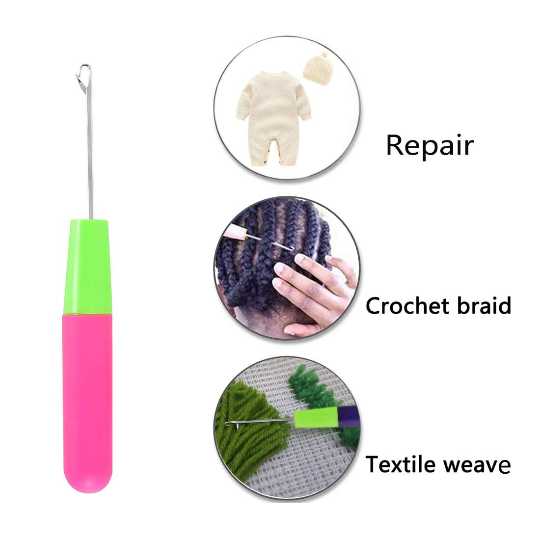 Crochet Hook Crochet Locks Hair Weave Crochet Needle For Braids Knitting Hair Extension Needle For Jumbo Braiding Twist