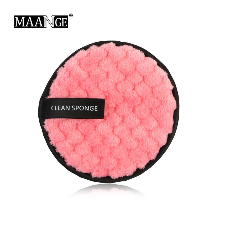Rund form svamp kosmetisk puff dobbeltsidet flannelette rensemiddel makeup svamp kvinder skønhed hudpleje værktøjer maquiagem