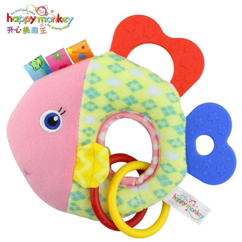 Plüschtier für neugeborene, kleinkinder, weiche rasseln, beißRing mit musik, hängeglocke, babyspielzeug