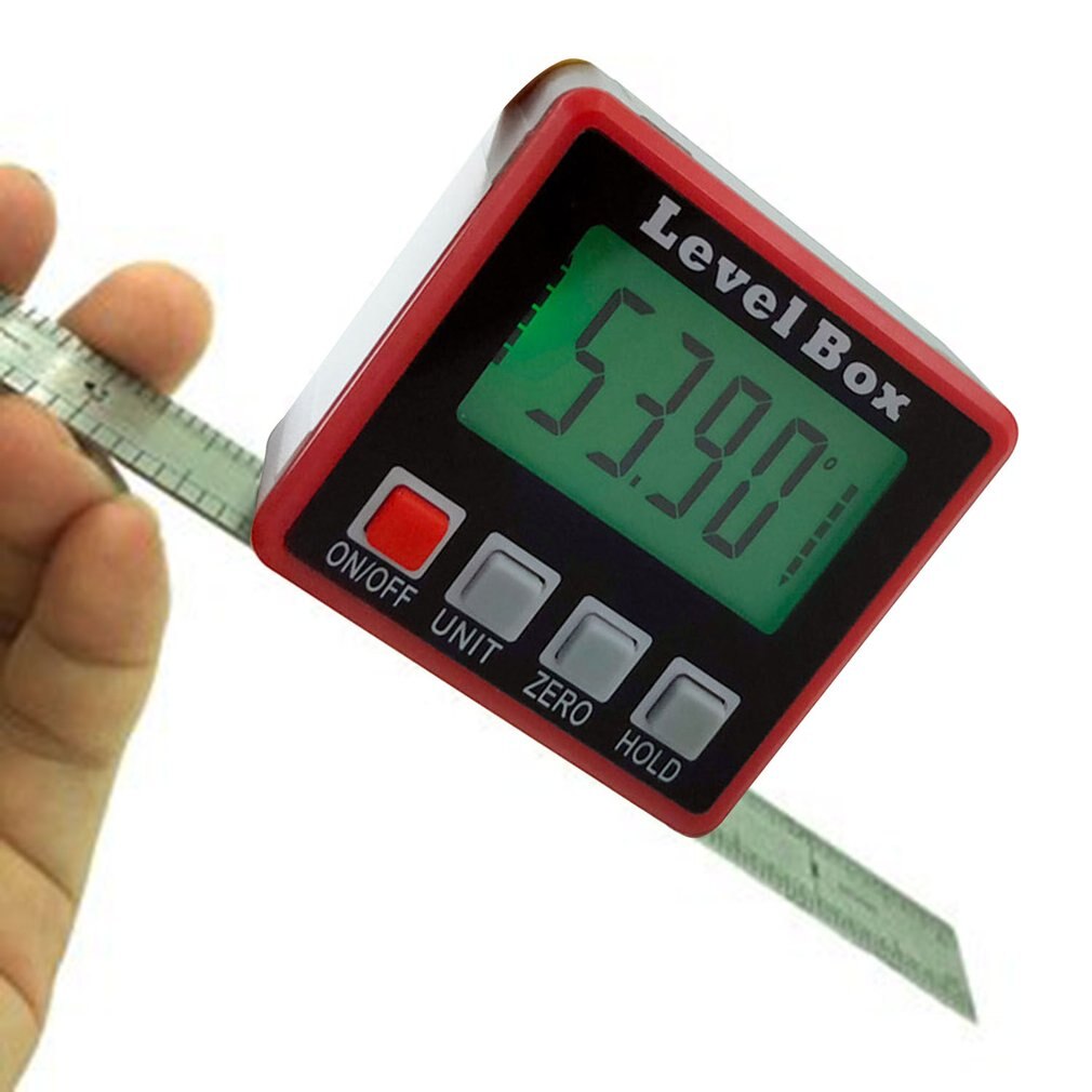 Precision Digital Protractor Aluminum Alloy Inclinometer Electronic Level Box Magnetic Base Measuring Tools Angle Finder