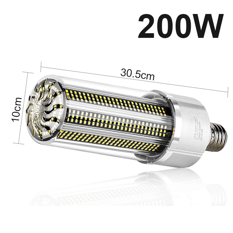 Super Bright LED E27 Corn Bulb 25W-200W LED Lamp 110V 220V LED Bulb E39 E40 Big Power For Outdoor Playground Warehouse Lighting