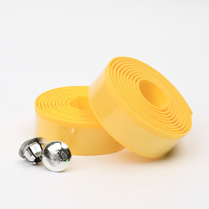 1 Paar Kleurrijke Fietsstuur Tape Weg Mountainbike Antislip Spons Riem Tape Handbar Bescherming Cover Fietsen Accessoires: Yellow