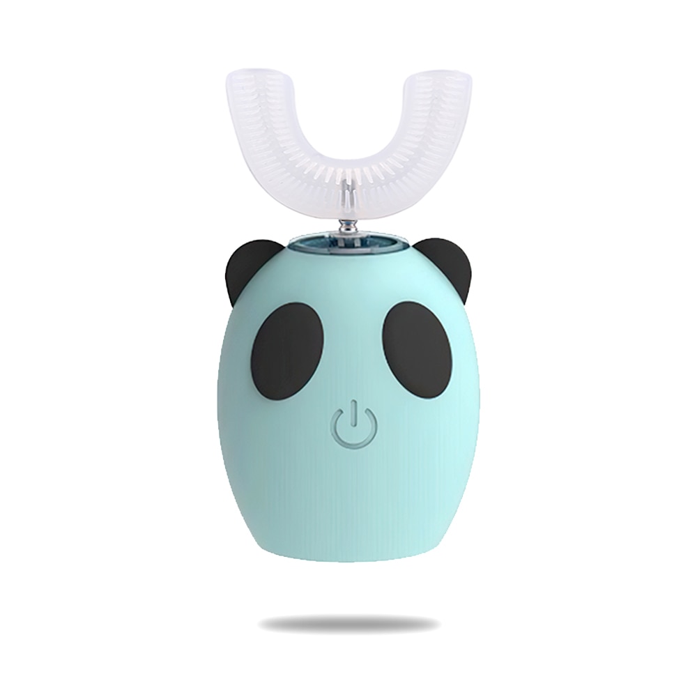 360 stopni inteligentna automatyczna elektryczna soniczna szczoteczka robić zębów U typ 4 tryby szczotka robić zębów USB ładowanie wybielanie zębów niebieskie światło: 2-7 years niebieski