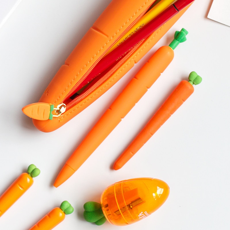Andstal Super Cool Cute Carrot Stationery Set Kawaii stationary set for school supplies kids box