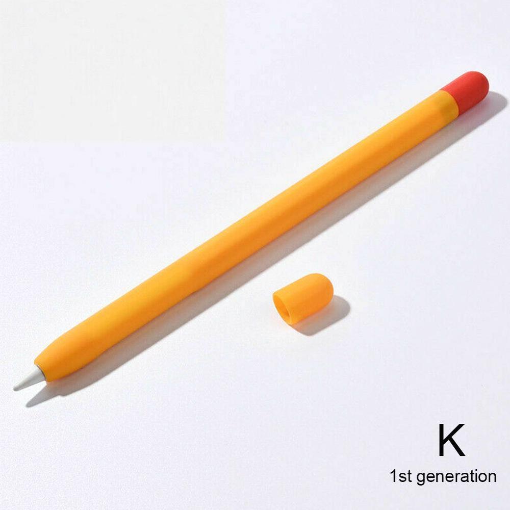Schutzhülle Abdeckung Für Apple Bleistift 1/2 iPad 11 Weiche Haut Abdeckung Pro Bleistift Beutel Silikon Weichen Hülse Bunte Halter m7V0: Dark Grau