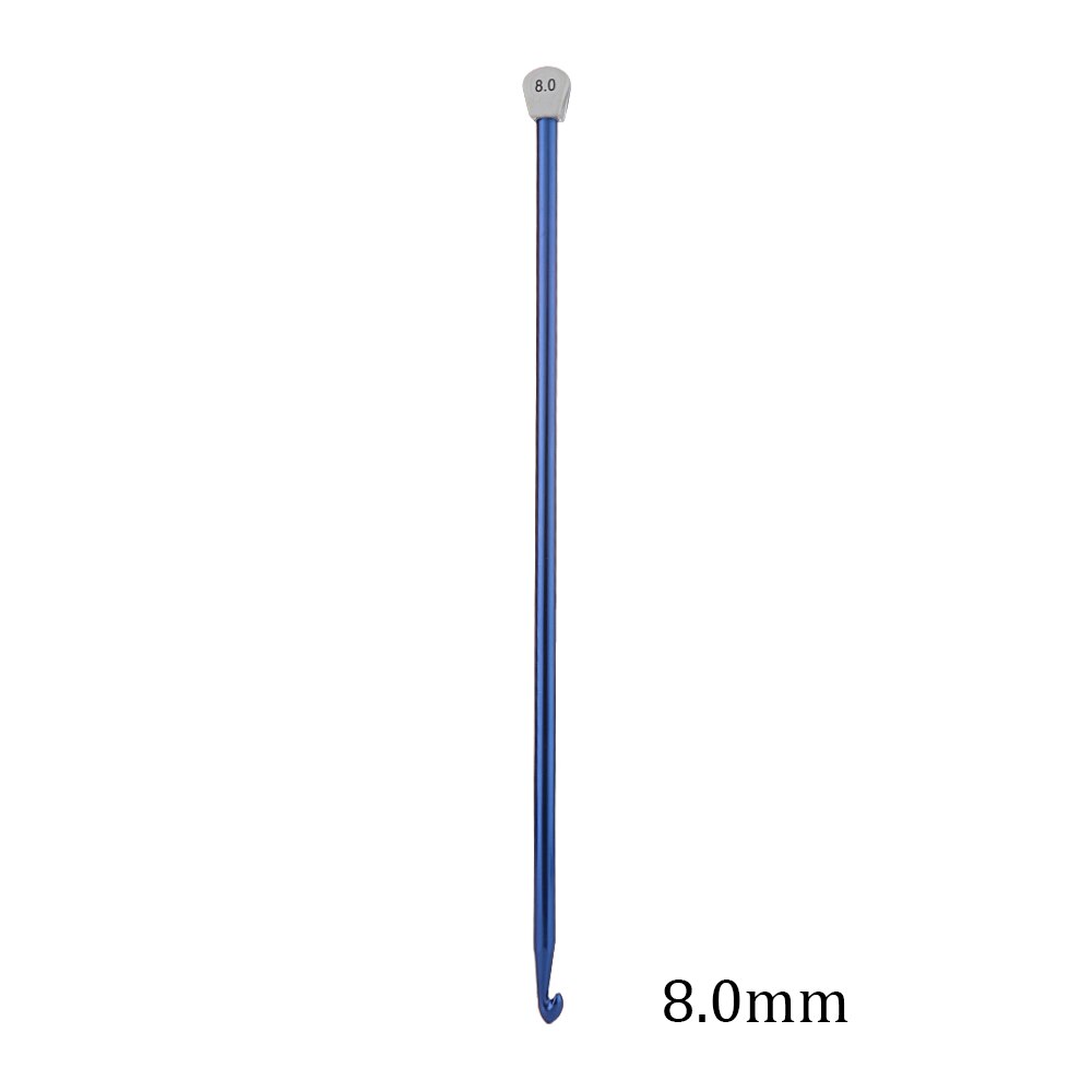 2.5-11mm 14 Size Tunisian Afghan Crochet Hooks Needle Multicolor Knitting Needles Hook Weaving Tool Long Sweater Sewing Needle: 8.0mm