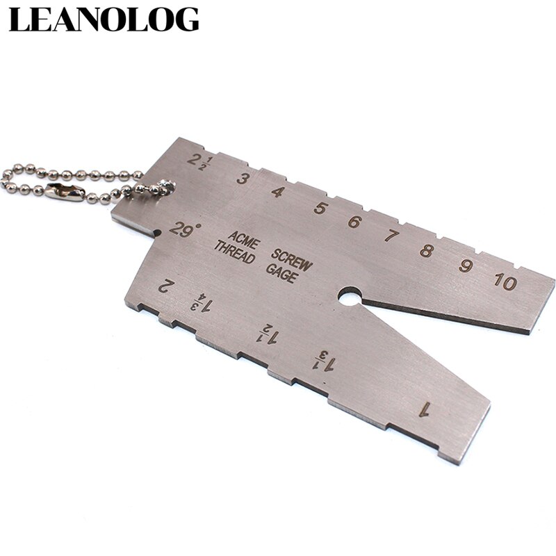 Calibrador de ángulo de corte de rosca de tornillo de acero inoxidable, herramienta de medición, regla de inspección de soldadura, calibre de rosca de tornillo ACME de 29 grados
