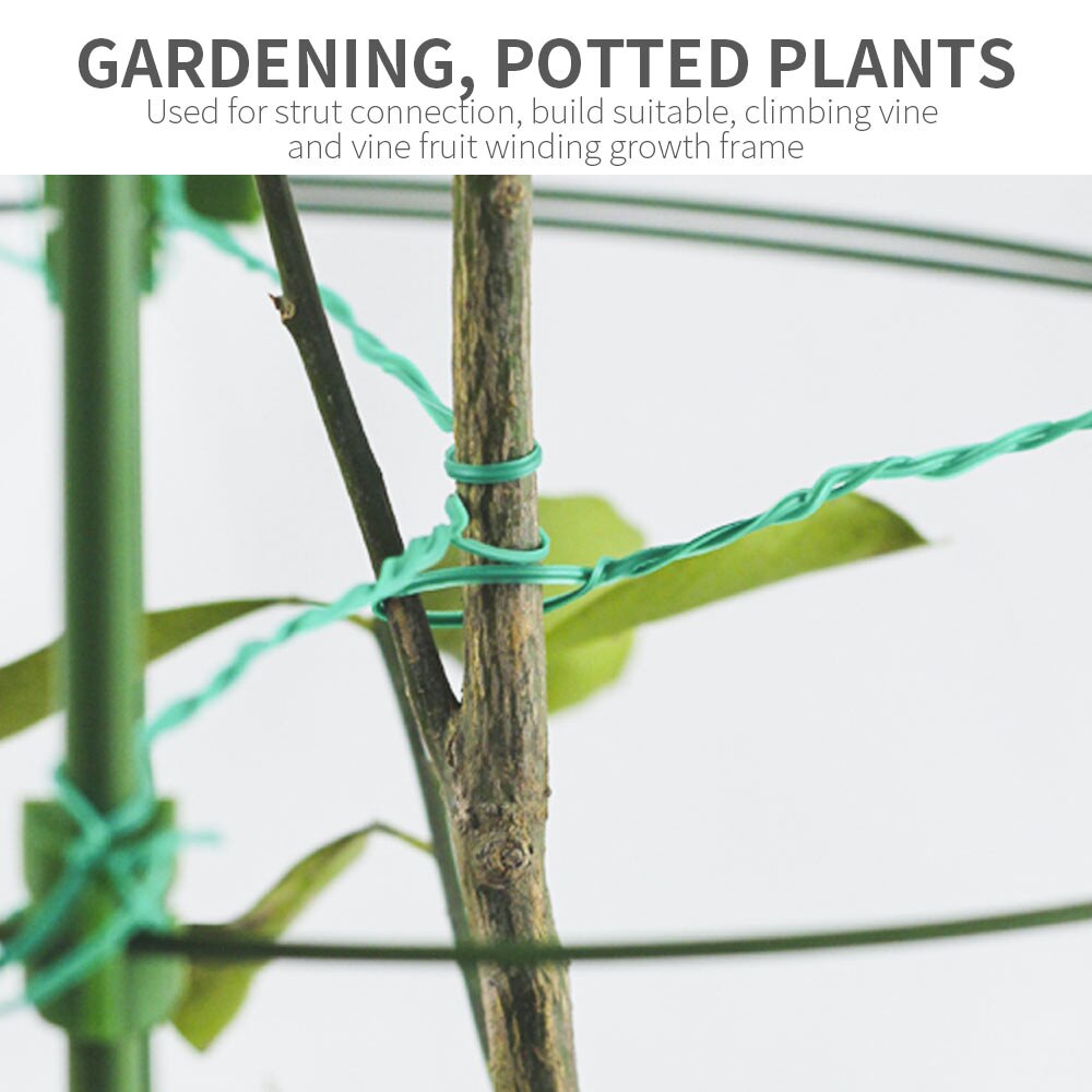 100M Sterke Groene Gecoate Draad Met Cutter, Plastic Gecoat Ijzeren Kabelbinder, wire Binding Touw Voor Tuinieren En Tuinieren
