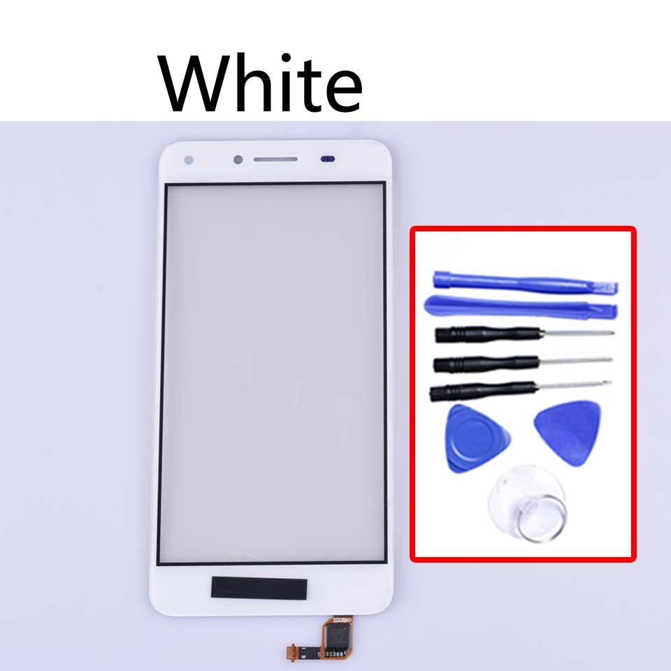 Painel de toque para huawei y5ii y5ii y5 ii CUN-L01 LYO-L21 CUN-U29 sensor toque digitador da tela lcd vidro frontal: White-With tool