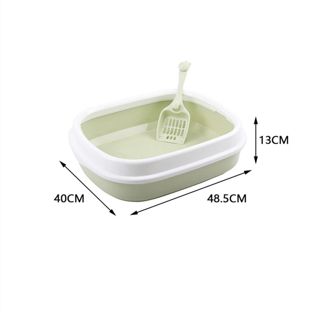 Arenero de plástico para mascotas, caja de arena antisalpicaduras para interior de gato, con cuchara de entrenamiento, almohadilla para PiS de gatito, bandeja de limpieza, suministros de residuos para cachorros