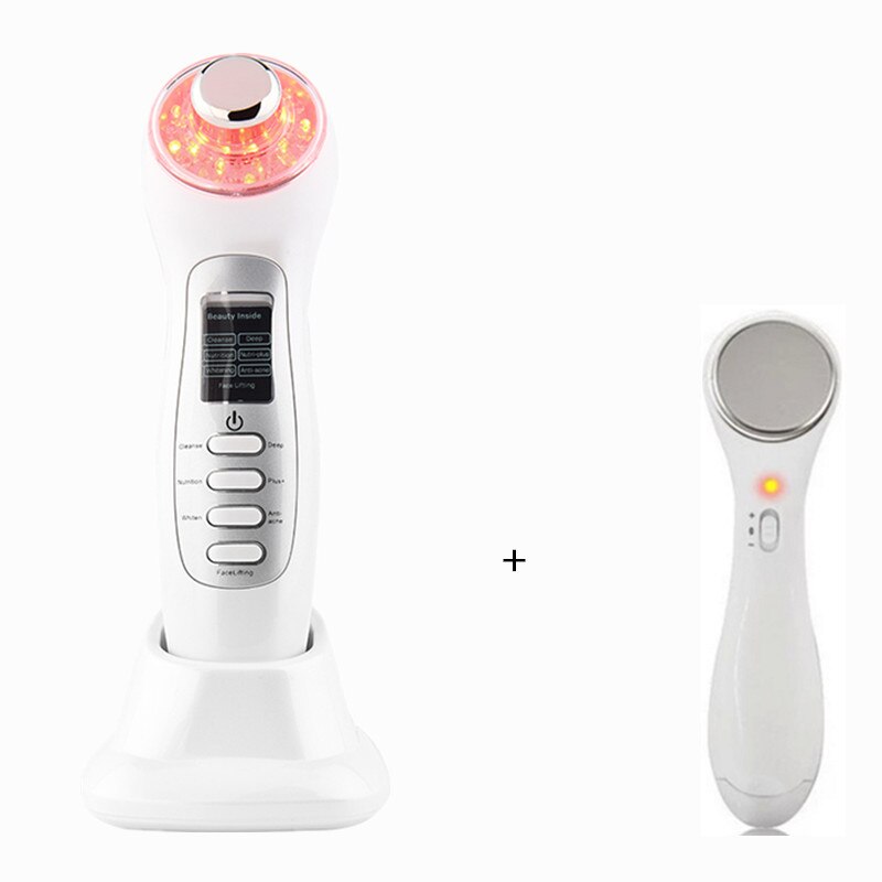 ultraschall 3MHz Galvanische 7 in 1 Haut Gesichts Pflege LED Blau verrotten Licht Photon Mikro-strom Aufzug hautstraffung Schönheit Gerät: 8