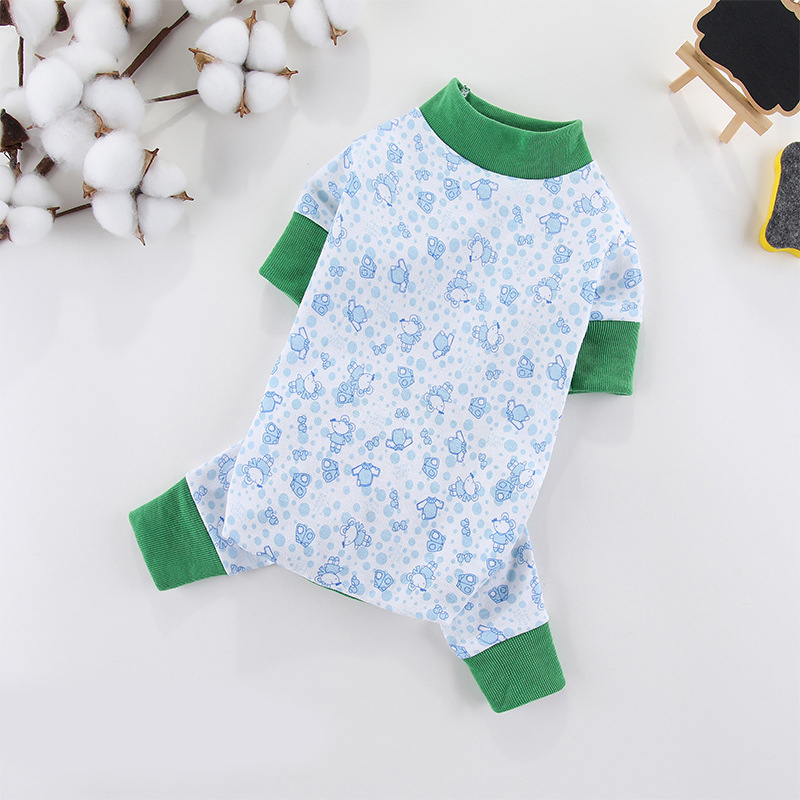 Pet Dog Clothes for Small Dogs Dog Jumpsuits Cute Print Puppy Pajamas Soft Cotton Pet Cat Jumpsuits Chihuahua Clothes