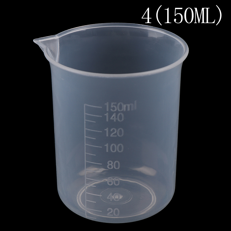 2PCS 25ml/ 50ml/100ml/150ml/250ml Transparent Plastic Bottle Graduated Measuring Cup For Baking Container For Mea: 150ML
