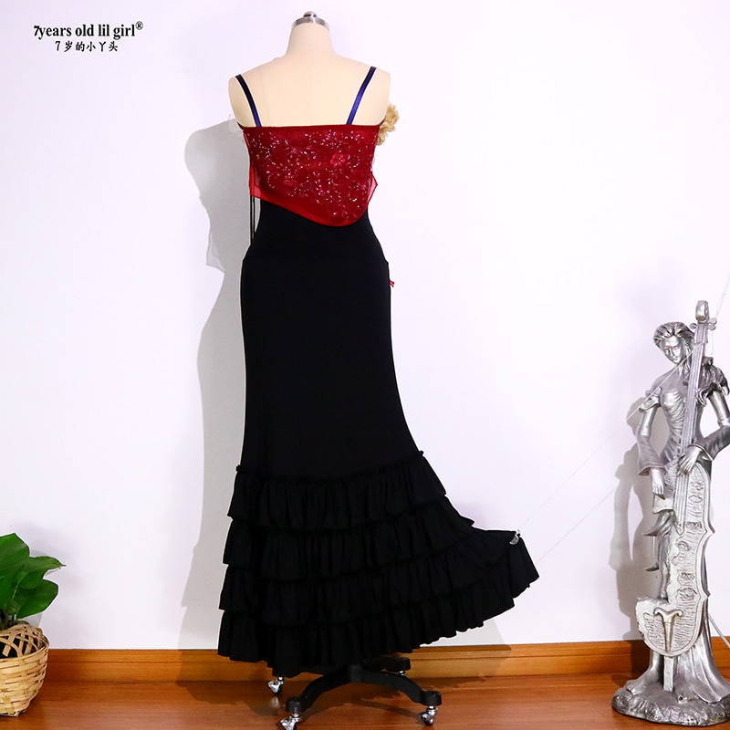 Spanish dance dress Flamenco dance practice skirt Flamenco skirt spanish skirt dance wear women ESS19