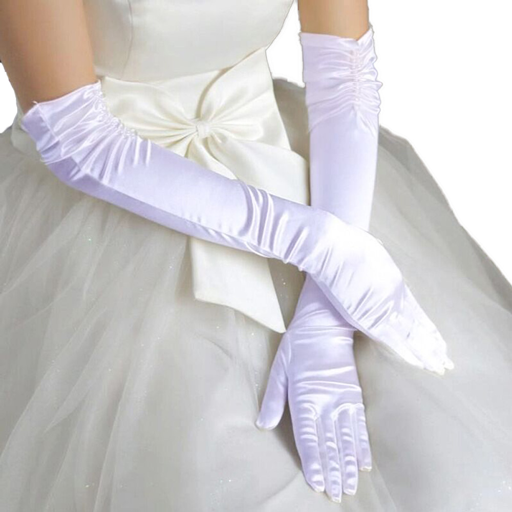 Rękawiczki ślubne zroszony z palcami Rękawiczki panny młodej Guantes Akcesoria ślubne