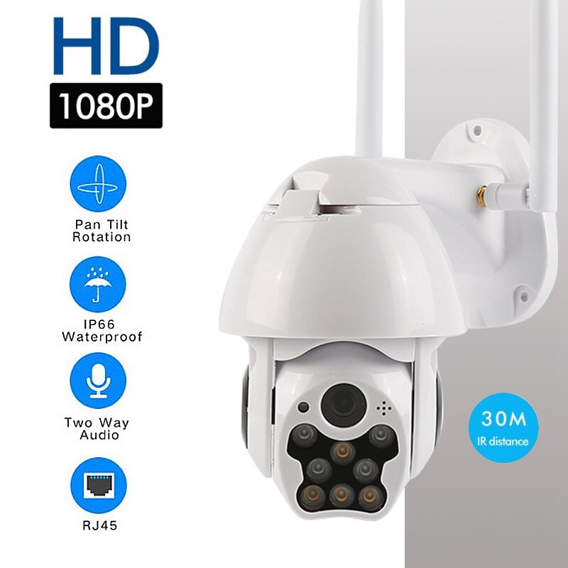 Telecamera IP PTZ 1080P telecamera Speed Dome Wireless Wifi telecamera a sfera di sicurezza Pan Tilt 4X Zoom digitale rete CCTV sorveglianza