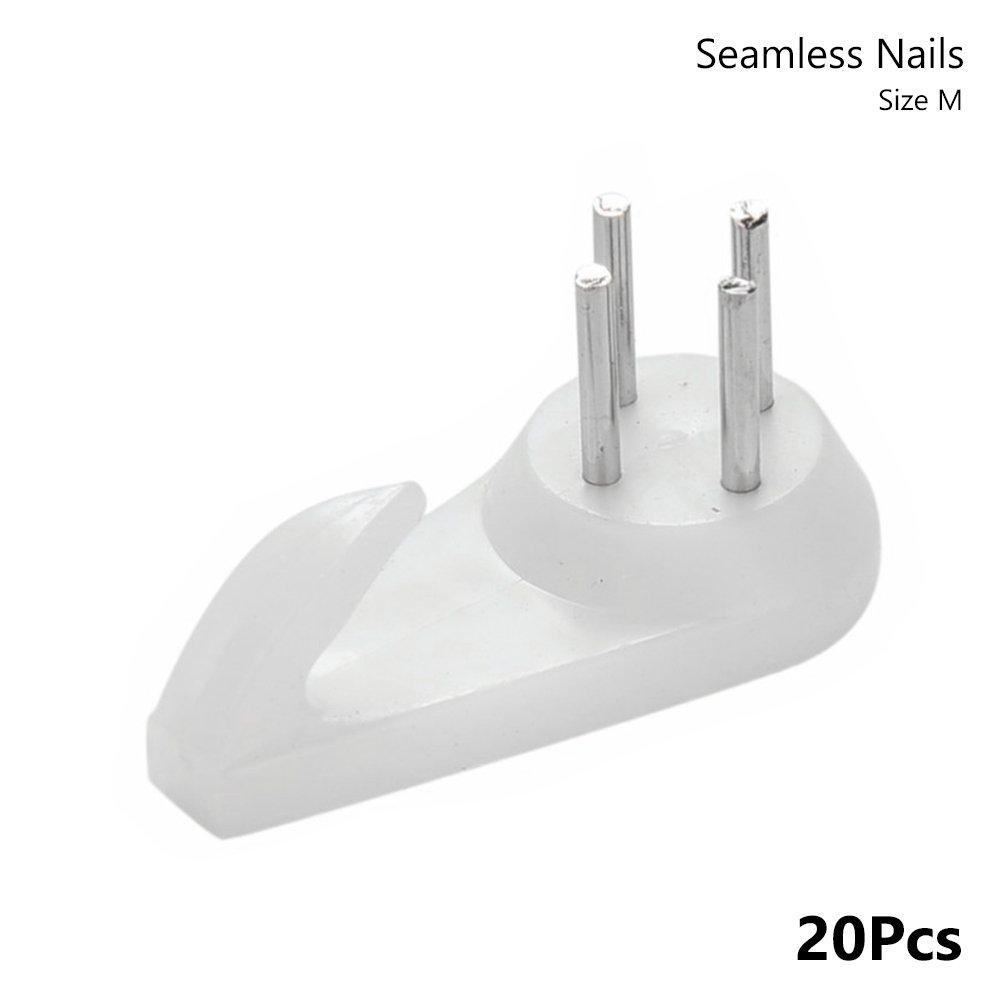 40Stck Zauberstab Montieren Bild rahmen haken nahtlose nadel uhr foto rahmen nagel Kunststoff Zauberstab Haken aufhänger hause Dekor: 30x15x5mm 20Stck