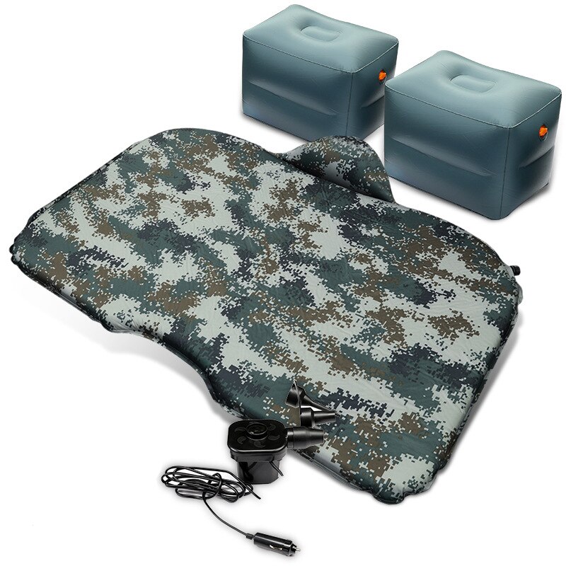 Car inflatable bed car supplies sleeping pad Rear Seat air bed travel Outdoor Car Accessories Camping Mat Cushion camping bed: Blue