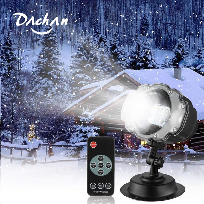 Proyector de luz LED de nieve, luz de nieve de Navidad de Sanwsmo, lámpara de proyector de caída de nieve con efecto de nieve dinámico para jardín