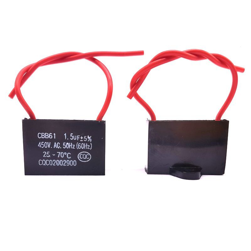 CBB61 starting capacitor 1.5 capacitor 450v motor ceiling fan fan motor with line capacitor fan capacitor