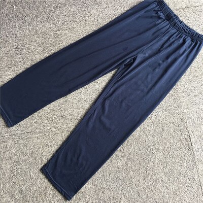 Pyjama en coton confortable pour homme, pantalon de salon, ample,: navy / XXL