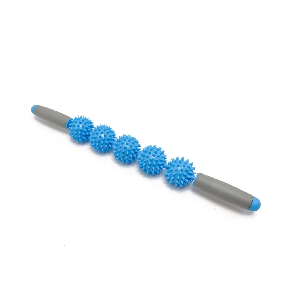 Brush Massage Stick Hedgehog Balls Muscle Roller Anti Cellulite Massager Trigger portable plastic Point Stick Cellulite Slimming: 5-blue