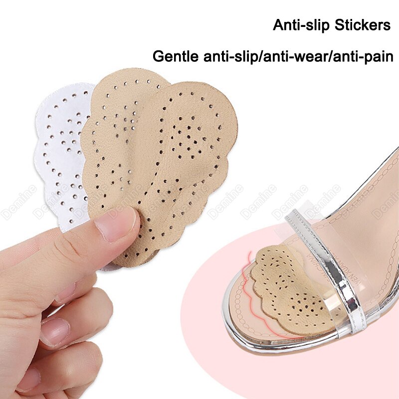 Almohadillas para el antepié para mujer, sandalias, accesorios de tacones altos, antideslizantes, plantillas de Gel de pegatinas, almohadillas para los pies, 3 pares