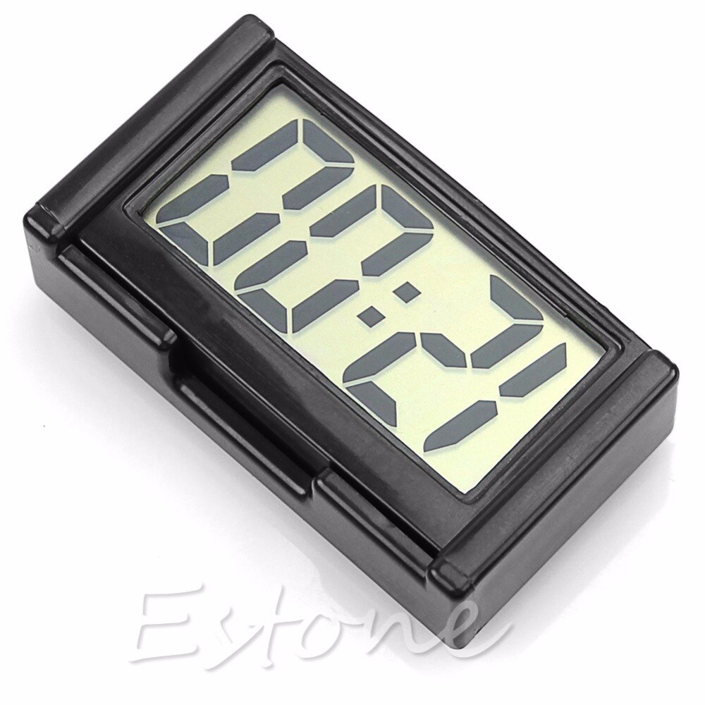 Interior Car Auto Desk Dashboard Digital Clock LCD Screen Self-Adhesive Bracket