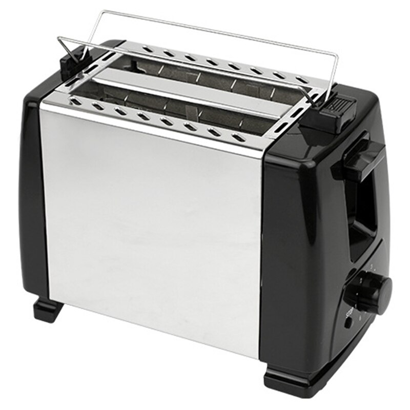 Tostadora eléctrica de 600W, Parrilla Eléctrica, sandwichera automática, 2 rebanadas, máquina de desayuno, enchufe estadounidense