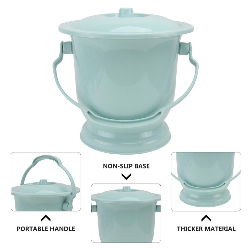 Pot de chambre à coucher pour la maison, Pot de merde épaissi à la main avec couvercle