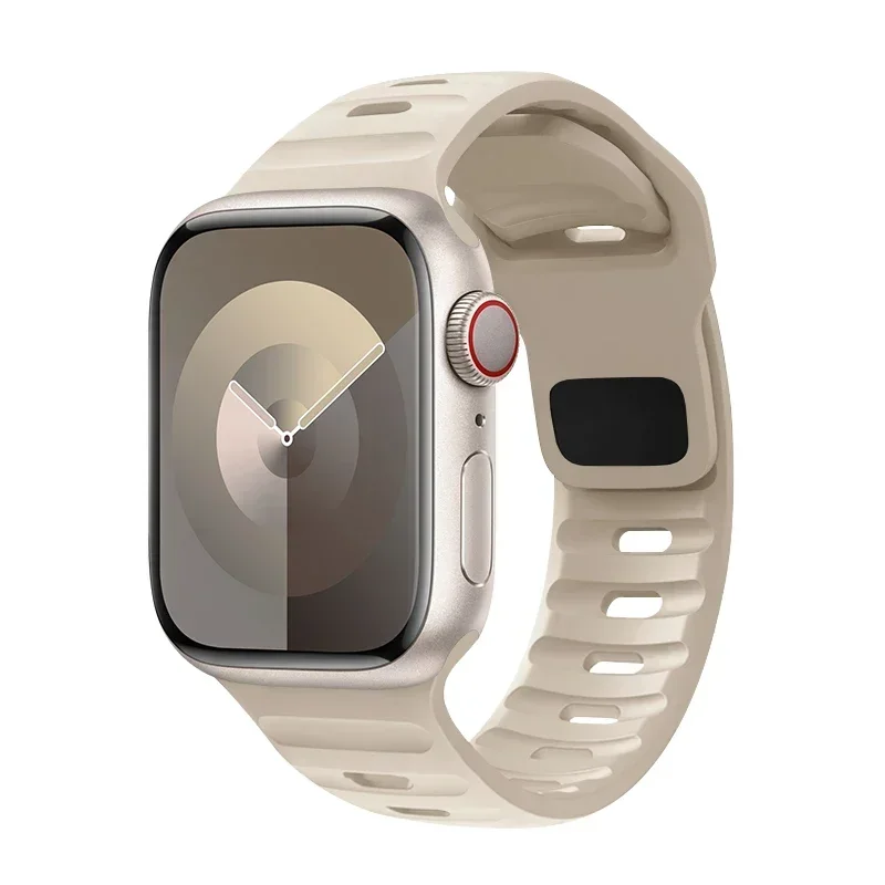 Silikonarmband för apple watch-band 49mm 46mm 45mm 44mm 40mm 41mm 42mm sportarmband correa för iwatch-serien 10 9 8 7 6 se 5 4: Kolsvart / 12mm