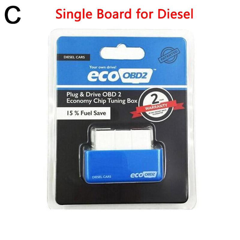 Boîte de réglage de la puce Eco OBD2, économie de carburant, carburant, carburant, NitroOBD2, plus de puissance, Nitro, essence, , 15%: Blue Single Board