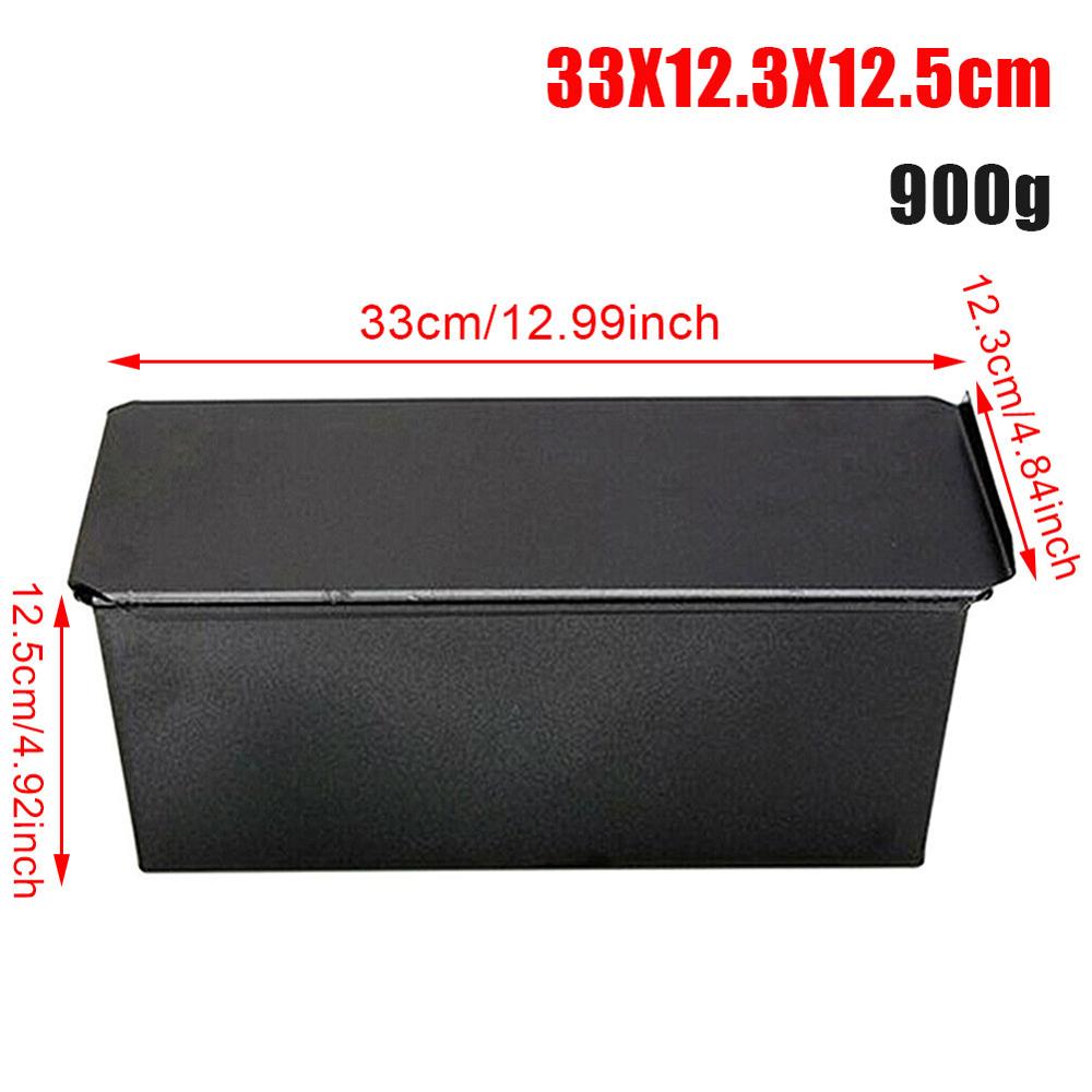 Non-Stick toast box Bread Loaf Meatloaf Pan with Lid Iron Toast Mold Kitchen Bakeware High temperature resistance: 900g