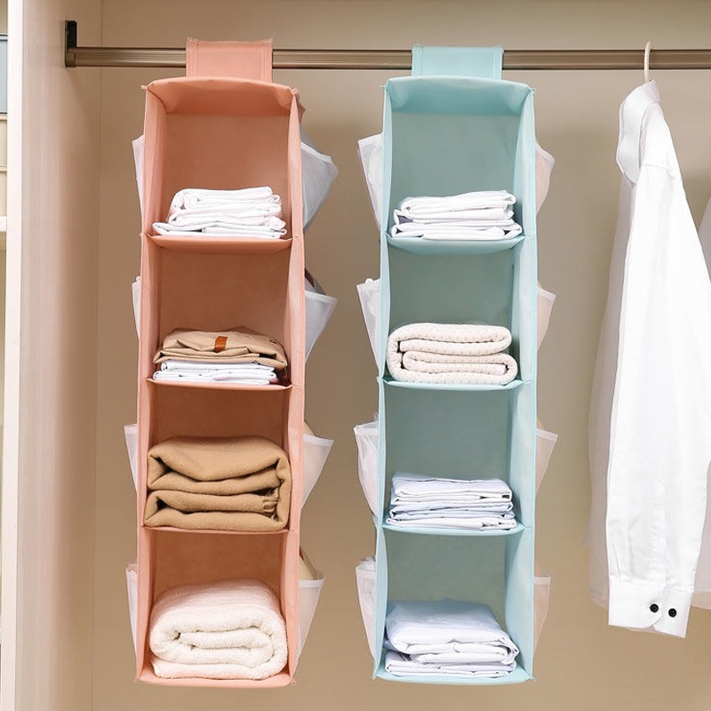 Multi-Layer Hanging Closet Organizer Hanging Bag/Shelf Foldable For Bra Storage Bag Socks Clothes Storage Organizer Hanging Bag