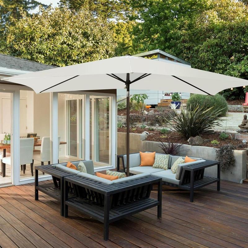 Umbrella Replacement Canopy 200x300cm Heavy Duty Umbrella UV Protection Awning cover Cantilever Parasol Top For Deck Backyard