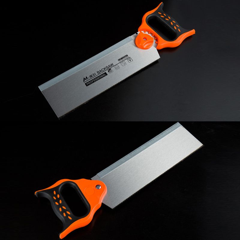 12/14" Adjustable Wood Miter Box Saw Cutting Grip Back Saw 0/22.5/45/90 Degrees Oblique Strip Woodworking Tool