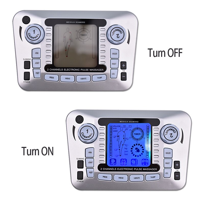 Tens EMS Muscle Stimulator 12Modes Electric Pulse Massager Digital Therapy Machine Massager Pain Relief Tool Health Care Machine