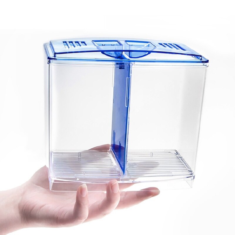 ! Pecera acrílica de escritorio pecera pequeña, adecuado para sala de estar familiar, dormitorio, oficina (1.8L)
