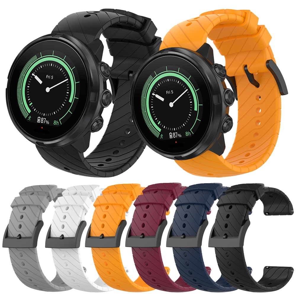 24Mm Zachte Siliconen Band Strap Voor Suunto Spartan Sport Pols Hr Vrouwen Mannen Universele Horlogeband Armband Voor Suunto 9/ 9 Baro /D5