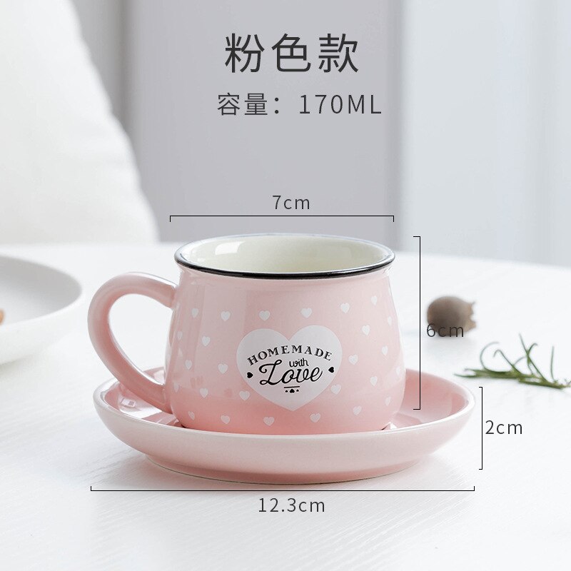 Ceramic Cup Coffee Mug Simple Modern Turkish Coffee Cups 6pcs Nordic Cartoons Tazas Cafe Cups and Saucers BE50MU