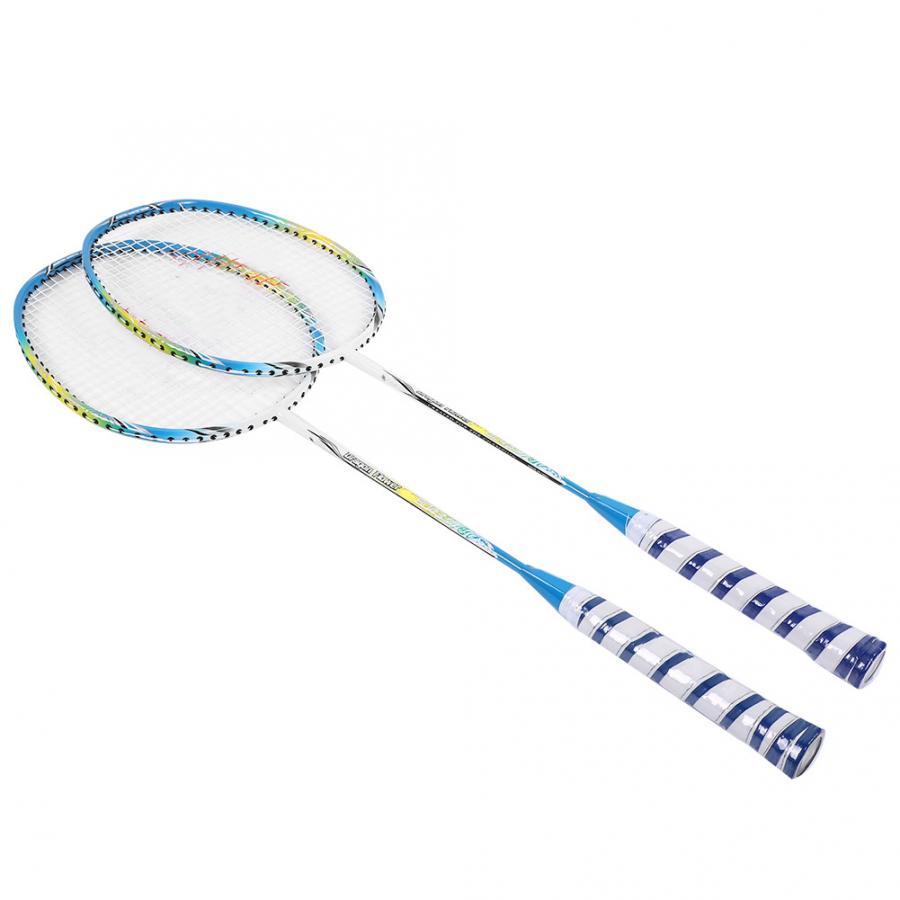 1 Pair Carbon Fiber Badminton Racket Set Lightweight Training Racquets With Bag Racquet Sports Accessories