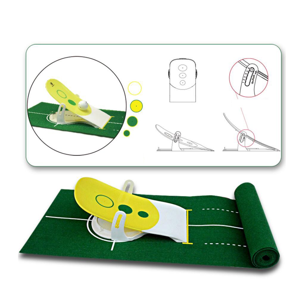 Portable Roll Up Accurate Golf Club Putt Trainer Putting Green Mat Simulator Indoor Outdoor Training Aid Equipment