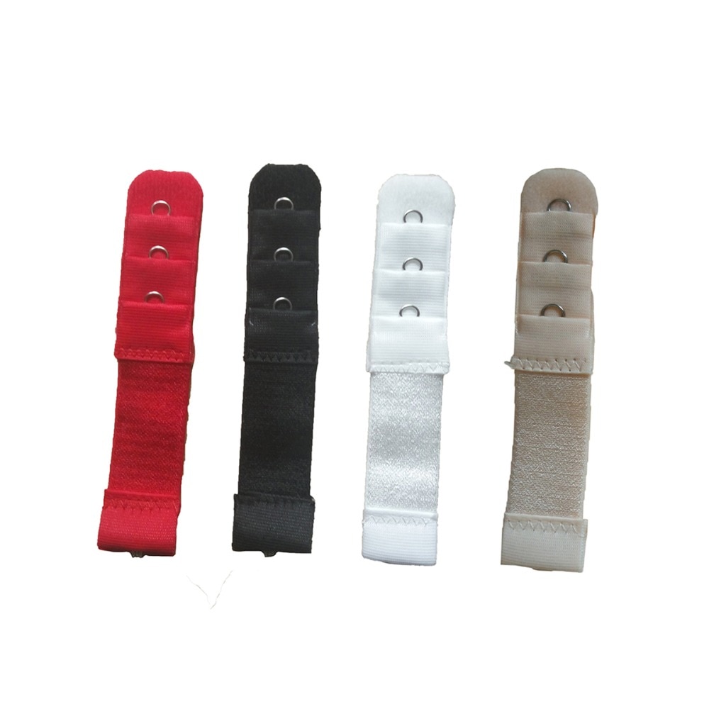 Extensor de sujetador para mujer, 1 filas, 3 ganchos, extensión de broche de nailon, elástico en Correa, banda de sujetador suave, extensores, accesorios íntimos