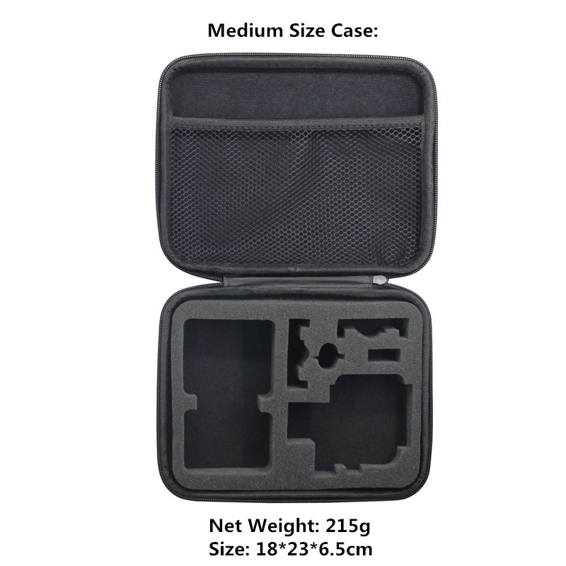Estuche de transporte bolsa de almacenamiento seguro portátil impermeable a prueba de golpes para GoPro Hero 12 11 10 9 AKASO DJI Action 3 4 Go Pro Accesorios: Blanco