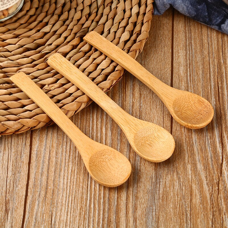 (50 Stuks) 9Cm 13Cm 15Cm Houten Lepels Honing Lepel Baby Lepels Bamboe Lepels