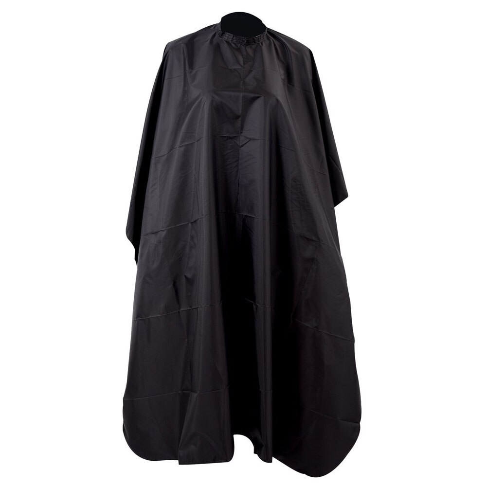 Peluquería corte de pelo Barbero capa para salón de belleza impermeable envoltura de nylon peluquero delantal capa de peluquería proteger vestido negro: Default Title