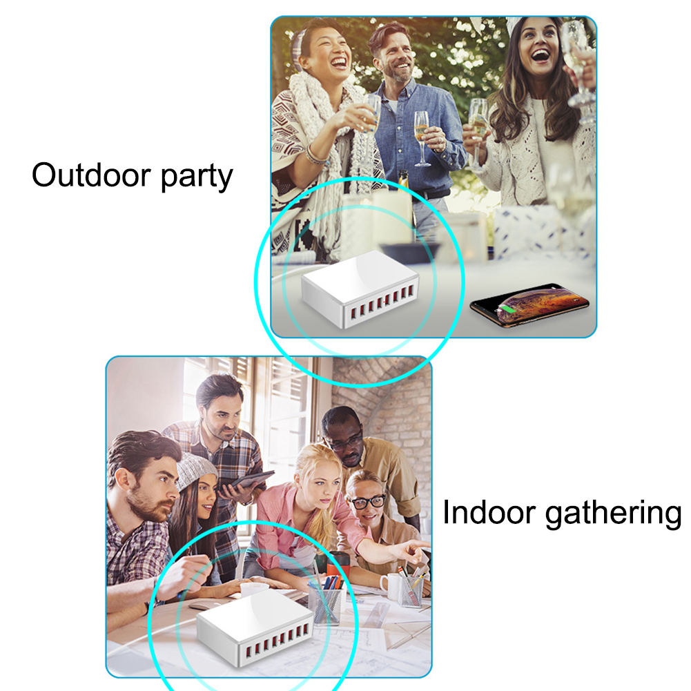 Quick Charge 3.0 Smart Usb Type C Lader Station Led Display Snel Opladen Telefoon Tablet Usb Charger Voor Iphone Samsung adapter