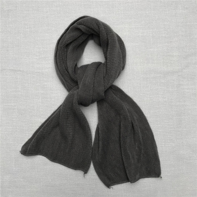 Écharpe en cachemire doux pour homme et femme, Style japonais, foulard au toucher, noir, bleu marine, classique, rouge, hiver: Color 3
