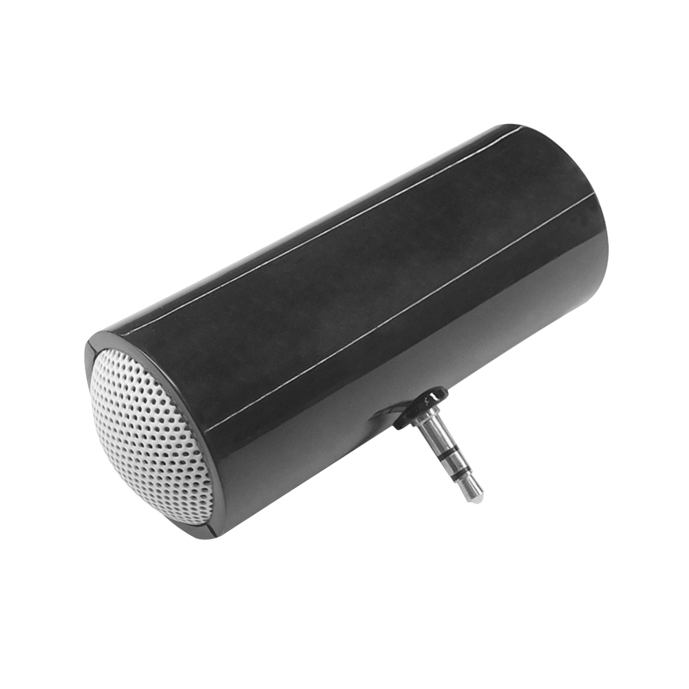 mini przenośny głośnik liniowy telefon zewnętrzny głośnik z wtyczką TRS 3.5mm dla iPhone iPad android Smartphone tablet głośnik: czarny